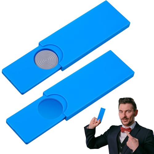 WinnerWhy Magische Trick-Münzschieberhüllen, 8 Stück, magische Münze, verschwindende Box, Magie, Partyzubehör, Bühnenmagier, Requisiten, Zaubertrick, Gimmick-Zubehör von WinnerWhy