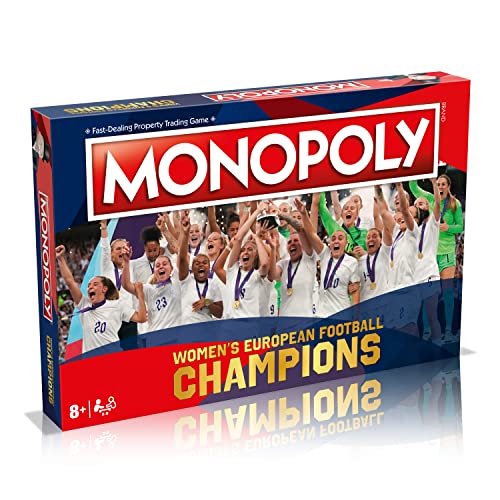 Winning Moves Monopoly-Brettspiel für Frauen, Europameisterin, Reise nach Wembley, Erwerb von Beth Mead und Lucy Bronze, Brüllen Sie Ihren Weg zum Sieg, Geschenk für Kinder ab 8 Jahren, Blau Winning Moves Monopoly-Brettspiel für Frauen, Europameisterin, Reise nach Wembley, Erwerb von Beth Mead und Lucy Bronze, Brüllen Sie Ihren Weg zum Sieg, Geschenk für Kinder ab 8 Jahren, Blau von Winning Moves