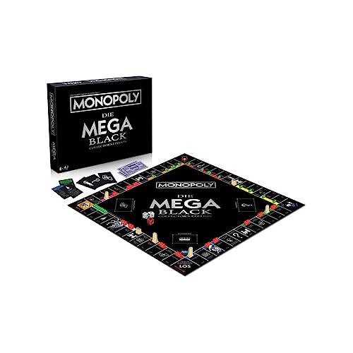 Winning Moves - Monopoly - Mega Black Edition - Gesellschaftsspiel für Erwachsene und Kinder - Alter 8+ - Deutsch von Winning Moves