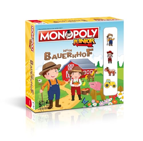 Winning Moves - Monopoly Junior - Mein Bauernhof - Bauernhof-Spiel - Alter 5+ - Deutsch von Winning Moves
