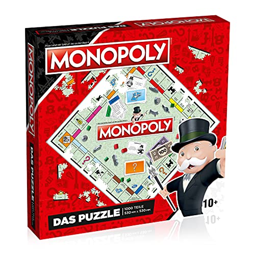 Monopoly Puzzle (1000 Teile) - Classic Monopoly Standard Puzzle - Alter 10+ von Winning Moves