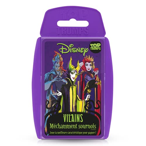 Winning Moves - Top Trumps – Disney Vilains – Kartenspiel – Gesellschaftsspiel – französische Version von Winning Moves