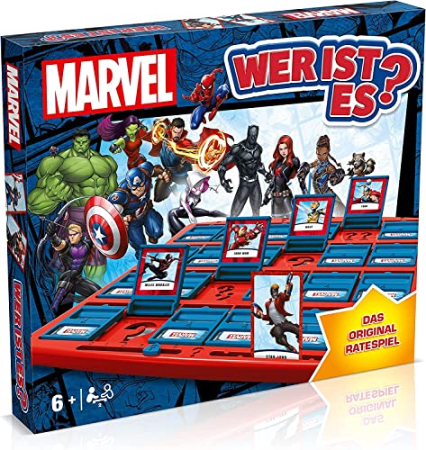 Winning Moves - Wer ist es? - Marvel - Marvel Fanartikel - Alter 6+ - Deutsch, inkl. Spielbrett, Spielsteine, Karten von Winning Moves