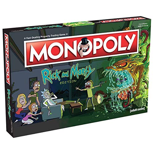Winning Moves 002701 Rick and Morty Monopoly-Brettspiele, Mehrfarbig, Herren: Einheitsgröße von Winning Moves