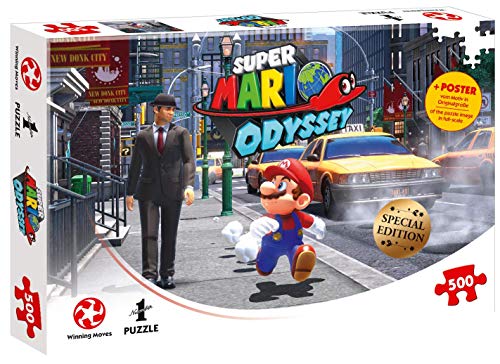 Winning Moves - Puzzle - Super Mario Odyssey New Donk City - Nintendo-Merchandise - Alter 10+ - 500 Teile von Winning Moves