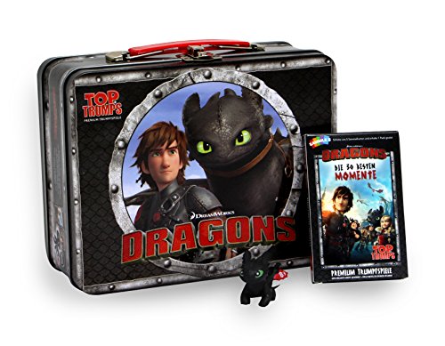 Winning Moves WIN62233 Kidsbox-das Premium Trumpfspiel mit exklusiver Drachenfigur Ohnezahn Reise-und Kompaktspiel How to Train Your Dragon Zubehör von Winning Moves