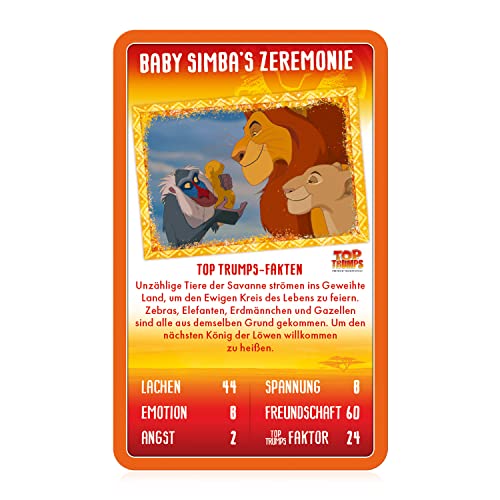 Winning Moves 63407 Simba Top Trumps-König der Löwen: Das Kartenspiel ab 2 Personen zum Disney Klassiker, Trumpfspiel von Winning Moves