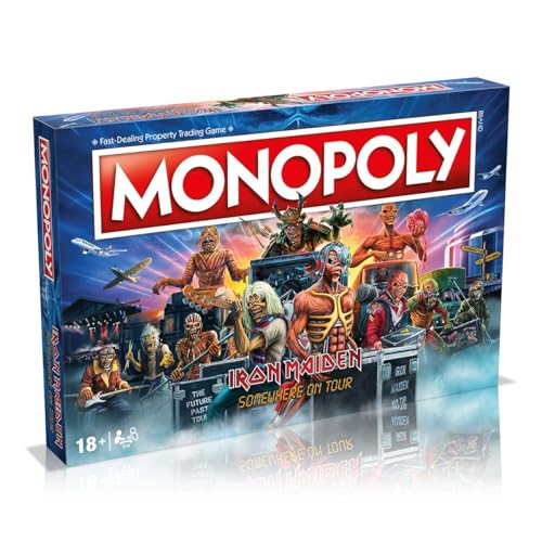 Winning Moves Iron Maiden Monopoly-Brettspiel, Advance to Senjutsu, Nights of Dead, The Book of Souls and Trade your way to success, Tolles Geschenk für Kinder ab 18 Jahren Winning Moves Iron Maiden Monopoly-Brettspiel, Advance to Senjutsu, Nights of Dead, The Book of Souls and Trade your way to success, Tolles Geschenk für Kinder ab 18 Jahren von Winning Moves
