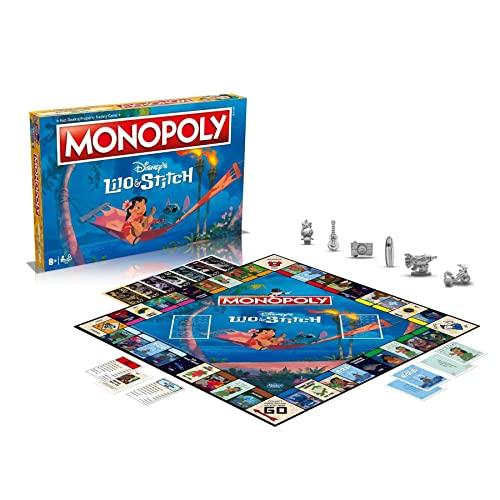 Winning Moves Disney Lilo and Stitch Monopoly-Brettspiel, begeben Sie Sich auf eine Reise außerhalb Dieser Welt mit Lilo, Stitch, Nani, Jumba und vielen mehr, Geschenk für Kinder ab 8 Jahren Winning Moves Disney Lilo and Stitch Monopoly-Brettspiel, begeben Sie Sich auf eine Reise außerhalb Dieser Welt mit Lilo, Stitch, Nani, Jumba und vielen mehr, Geschenk für Kinder ab 8 Jahren von Winning Moves