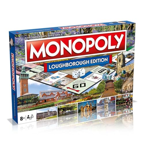 Winning Moves Loughborough Monopoly-Brettspiel, Rundgang durch das Spielbrett, Kaufen, Handeln auf dem Weg zum Erfolg, EIN tolles Geschenk für Kinder ab 8 Jahren von Winning Moves