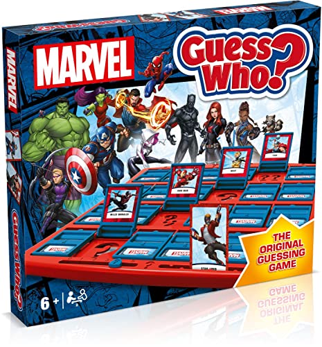 Winning Moves Marvel Guess Who? Brettspiel The Avengers, Guardians of The Galaxy und Wakanda Kräfte einschließlich Hulk, Iron Man, Black Panther, Geschenk ab 6 Jahren von Winning Moves