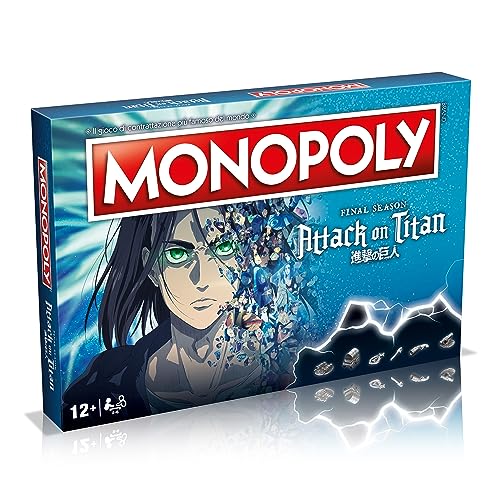 Winning Moves Monopoly Attack on Titan – Brettspiel für Erwachsene und Kinder ab 12 Jahren, für 2 bis 6 Spieler von Winning Moves