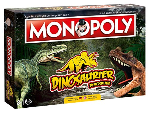 Winning Moves Monopoly Dinosaurier - Gesellschaftsspiel für Erwachsene und Kinder | Monopoly Special Edition | Das beliebte Brettspiel - Ab 8 Jahren für 2-6 Spieler von Winning Moves