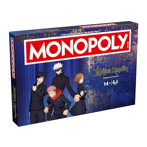 Winning Moves Monopoly Jujutsu Kaisen Season 2 Edition - Monopoly Spiel für Fans - Familienspiele Strategie Brettspiele Jujutsu Kaisen Season 2-2+ Spieler ab 14+ Jahren - Deutsch von Winning Moves