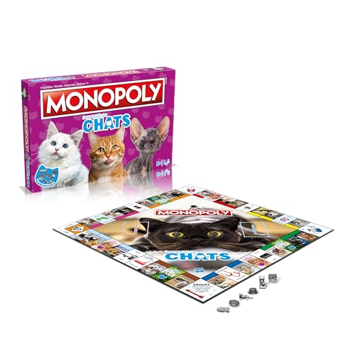 Winning Moves - Monopoly Katzen - Gesellschaftsspiel – Brettspiel – französische Version von Winning Moves