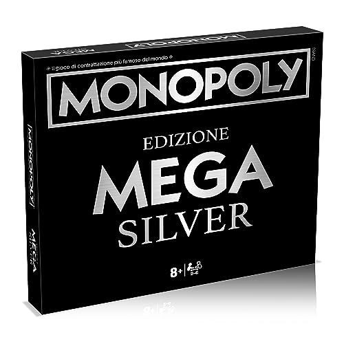 Winning Moves Monopoly Mega Silver – Brettspiele für Erwachsene, Brettspiele für Kinder, Brettspiele für 2, 2 bis 6 Personen, ab 8 Jahren von Winning Moves