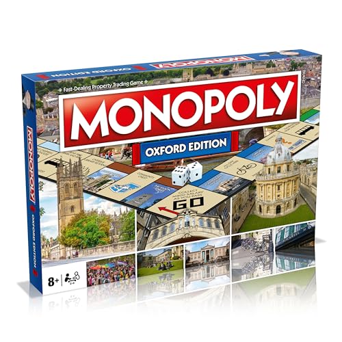 Winning Moves Oxford Monopoly Brettspiel, Gehen Sie auf dem Brett voran und handeln Sie Sich zum Erfolg, Geschenk für Kinder ab 8 Jahren von Winning Moves