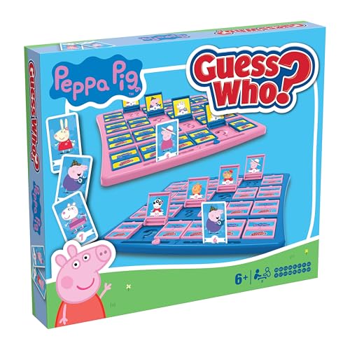 Winning Moves Peppa Pig Guess Who? Brettspiel inklusive Peppa, Mummy Pig, George, Daddy Pig einfach aufzubauen, Geschenk ab 6 Jahren von Winning Moves
