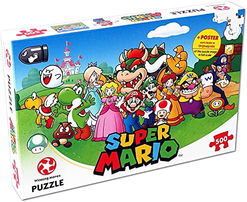 Winning Moves Mario und Freunde Puzzle 500 Teile, Mehrfarbig 29476 von Winning Moves