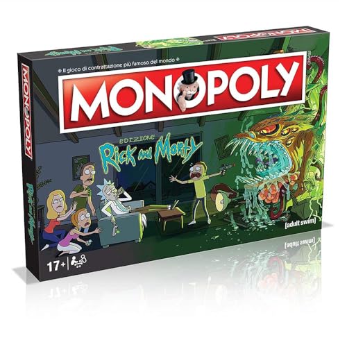 Winning Moves Monopoly Rick and Morty – Brettspiel für Erwachsene und Kinder, 2 bis 6 Personen, ab 8 Jahren von Winning Moves