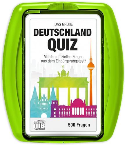 Winning Moves - TOP TRUMPS QUIZ - Deutschland Quiz - Spiele für unterwegs - Alter 14+ - Deutsch von Winning Moves