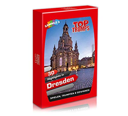 Winning Moves Top Trumps Dresden - 30 Dresdner Highlights - Quartettspiel - Trumpfspiel von Winning Moves