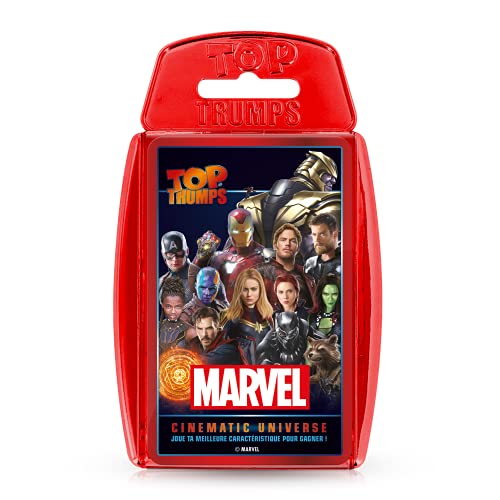 Winning Moves - Top Trumps – Marvel Cinematic Universal – Kartenspiel – Gesellschaftsspiel – französische Version von Winning Moves