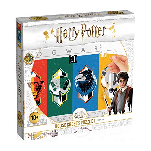 Winning Moves WM00369-ML1-6 Top Trumps Harry Potter Hauswappen 500 Teile Puzzle, Mehrfarbig von Winning Moves