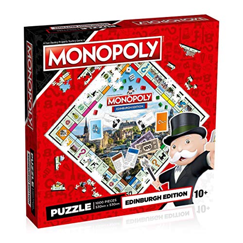 Winning Moves WM01072-EN1-6 Monopoly Edinburgh Puzzle-Spiel, 1000 Teile, Einheitsgröße von Winning Moves