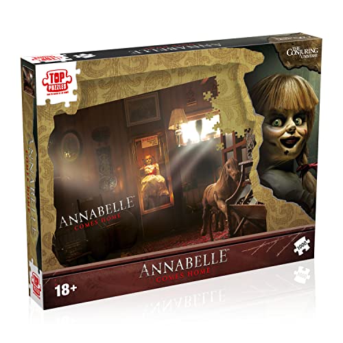 Winning Moves WM02899-ML1-6 Horse Annabelle 1000 Teile Spiel English Edition, Tauchen Sie EIN in die Welt des Zauberns mit diesem gruseligen Horror-Puzzle für Erwachsene, Mehrfarbig von Winning Moves