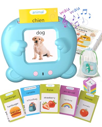 Montessori Französisch, Lernkarten als Geschenk für Kinder von 2 bis 6 Jahren, 112 Blätter 224 Wörter, Sprechende Flash-Karte, Wortfreund Spiele Kinder 2 Jahre, Vorschulspielzeug Jungen Mädchen 2 Jahr Montessori Französisch, Lernkarten als Geschenk für Kinder von 2 bis 6 Jahren, 112 Blätter 224 Wörter, Sprechende Flash-Karte, Wortfreund Spiele Kinder 2 Jahre, Vorschulspielzeug Jungen Mädchen 2 Jahr von Winnrok