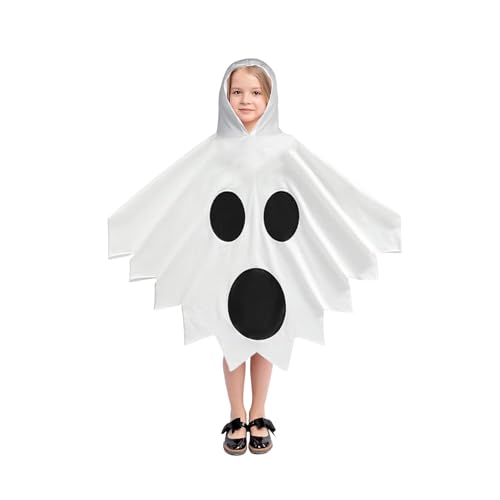 Winsegom Halloween-Geister-Outfits für Kinder, gruseliges Halloween-Geister-Kostüm für Kinder, weiße Geister, Umhang für Kinder, Cosplay, Party, Kostüm, Süßes oder Saures Winsegom Halloween-Geister-Outfits für Kinder, gruseliges Halloween-Geister-Kostüm für Kinder, weiße Geister, Umhang für Kinder, Cosplay, Party, Kostüm, Süßes oder Saures von Winsegom