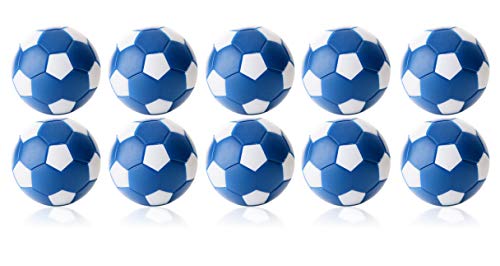 Robertson Kickerball Winspeed 35 mm 10er Set blau-weiß, farbecht, Abriebfest und langlebig, für Tischfußball und Tischkicker von Robertson