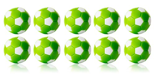 Robertson Kickerball Winspeed 35 mm 10er Set grün-weiß, farbecht, Abriebfest und langlebig, für Tischfußball und Tischkicker von Robertson