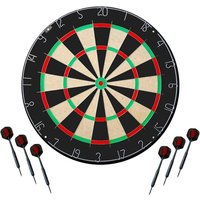 Karella 855003 - Dartboard Bullout Set inkl. 2 Set Darts, Bristle Steel Dartboard, 45 cm von Winsport