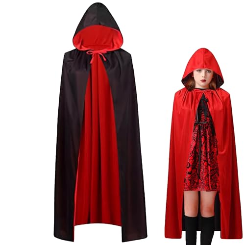 Winwild Doppelseitig Umhang mit Kapuze,80/100/120cm Vampir Umhang Kinder,Halloween Vampir Kostüm Dracula Umhang Vampire Cape Rot Schwarzer Umhang Halloween Kostüm Karneval Cosplay Junge Mädchen Winwild Doppelseitig Umhang mit Kapuze,80/100/120cm Vampir Umhang Kinder,Halloween Vampir Kostüm Dracula Umhang Vampire Cape Rot Schwarzer Umhang Halloween Kostüm Karneval Cosplay Junge Mädchen von Winwild