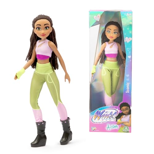 Winx Iconic Doll – Aisha with Signature Outfit & Articulated Joints – Classic 27cm Fashion Doll with Green Joggers & Lavender Top – Official Winx Club Toy for Girls – Magical Adventure Play – Ages 4+ von Winx