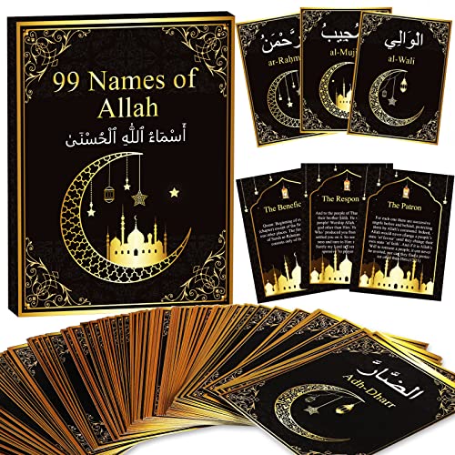 99 Namen von Allah Lernkarten Koran Verse Asma UI Husna Karten Eid Al Adha Lernkarten in arabisch und englisch Eid oder Ramadan Geschenke für Familie Freunde 14 x 7,9 cm 99 Namen von Allah Lernkarten Koran Verse Asma UI Husna Karten Eid Al Adha Lernkarten in arabisch und englisch Eid oder Ramadan Geschenke für Familie Freunde 14 x 7,9 cm von Wiooffen
