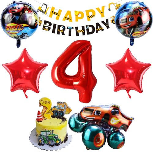 Luftballon Cars Geburtstagsdeko 4 Jahre, 6 Stück Monster Truck Luftballons, Monster Truck Folienballons, Jungen Mädchen Auto Luftballon, Kindergeburtstag Party Dekoration mit Rennauto Luftballon Luftballon Cars Geburtstagsdeko 4 Jahre, 6 Stück Monster Truck Luftballons, Monster Truck Folienballons, Jungen Mädchen Auto Luftballon, Kindergeburtstag Party Dekoration mit Rennauto Luftballon von Wirhaut