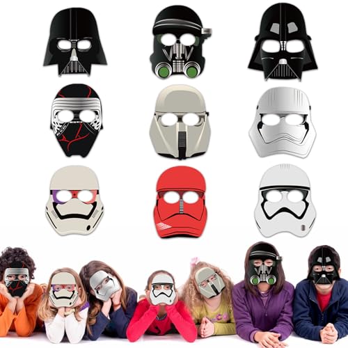 Wirhaut Star Cosplay Party Masken, Karikatur Kinder Party Masken, Maske Party Geburtstag Deko für Jungen Mädchen Kinder Maskerade Cosplay Party Karneval Weihnachten von Wirhaut