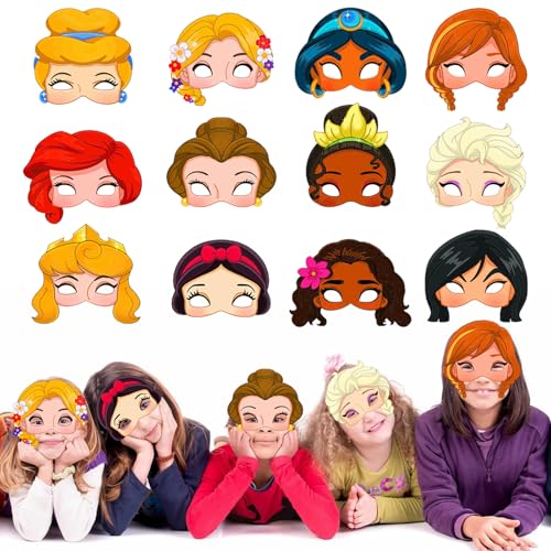 Wirhaut Party Masken, Karikatur Kinder Party Masken, Maske Geburtstag Deko für Jungen Mädchen Kinder Maskerade Cosplay Karneval Weihnachten von Wirhaut