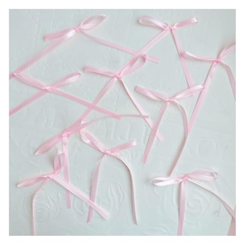 Wisafory 20 Stück Cupcake Topper Schleife Tortendeko Kuchendeko Bowknot Hochzeitstorte Deko Dessert Picker für Kinder Mädchen Hochzeit Party Valentinstag Geburtstagsdeko Rosa Schleife Mittel von Wisafory