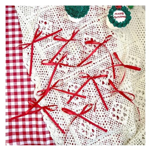Wisafory 20 Stück Cupcake Topper Schleife Tortendeko Kuchendeko Bowknot Hochzeitstorte Deko Dessert Picker für Kinder Mädchen Hochzeit Party Valentinstag Geburtstagsdeko Rote Schleife Mittel von Wisafory