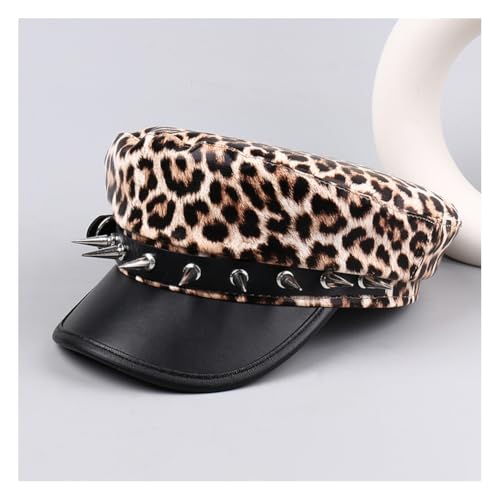 Wisafory Damenhut Leopardenmuster Newsboy-Mütze Schirmmütze Punk Kopfschmuck Seemannsmütze 80er Jahre Lederhut Rock Kostüm Zubehör Flache Kappe für Karneval, Cosplay, Tanzen, Mottoparty 4# Wisafory Damenhut Leopardenmuster Newsboy-Mütze Schirmmütze Punk Kopfschmuck Seemannsmütze 80er Jahre Lederhut Rock Kostüm Zubehör Flache Kappe für Karneval, Cosplay, Tanzen, Mottoparty 4# von Wisafory