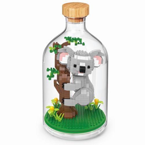 WiseHawk Bausatz mit Miniaturblöcken zum BAU von Insekten und kleinen Tieren. Inklusive Methacrylat-Flasche zum Schutz der Konstruktion. Koala-Bär von WiseHawk