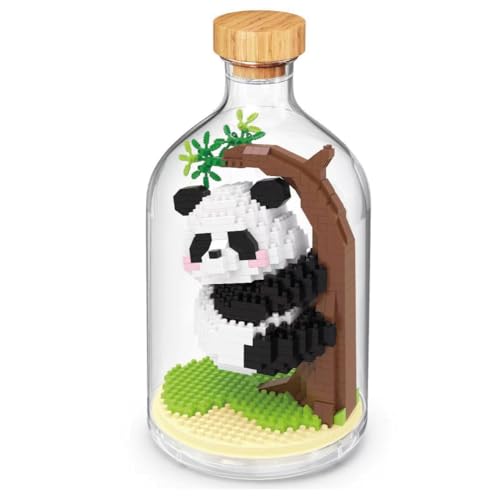 WiseHawk Bausatz mit Miniaturblöcken zum BAU von Insekten und kleinen Tieren. Inklusive Methacrylat-Flasche zum Schutz der Konstruktion. Panda-Bär von WiseHawk