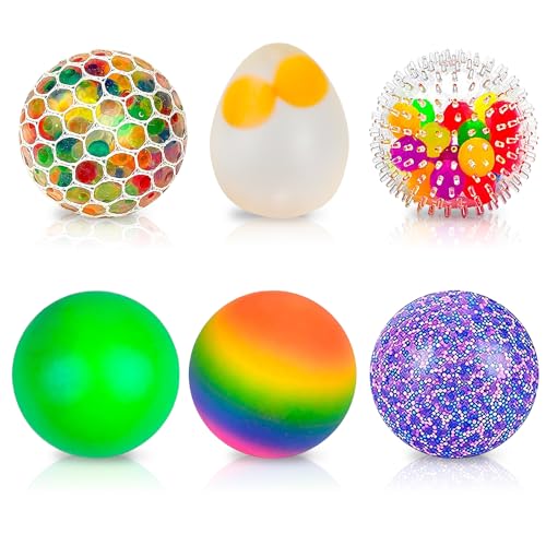 Wisebom 6 Stück Stressbälle Quetschball Regenbogen Squeeze Bälle Mesh Stressbälle Wutball für Kinder Erwachsene ADHS, Angst, OCD Angst Abbauen und Beruhigung Wisebom 6 Stück Stressbälle Quetschball Regenbogen Squeeze Bälle Mesh Stressbälle Wutball für Kinder Erwachsene ADHS, Angst, OCD Angst Abbauen und Beruhigung von Wisebom