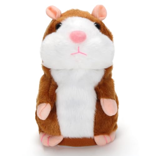 Sprechender hamster，Hamster sprechend，Sprechendes und Wiederholt Kinder Stofftiere,Plüsch Hamster Spielzeug,Geeignet für Babys und Kinder Interaktion, frühe Bildung, Kindergeburtstag Geschenk von Wishstar