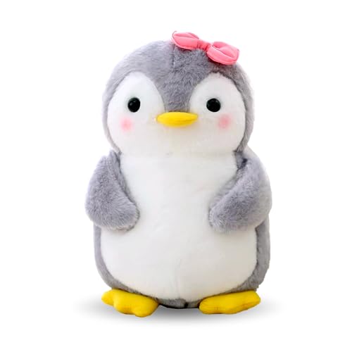 Wishstar Kuscheltier Pinguin Plüschtier für Mädchen, Stofftier Schmusetier zum Kuscheln & Spielen, Squishmallow Pinguin Geschenk, Pudgy Penguins Plush Für Mädchen(Pinguin mit Schleife,25 cm) von Wishstar