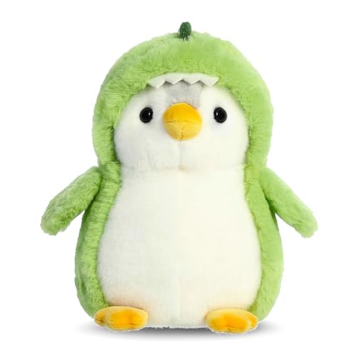 Wishstar Kuscheltier Pinguin Plüschtier für Mädchen, Stofftier Schmusetier zum Kuscheln & Spielen, Squishmallow Pinguin Geschenk, Penguins Plush Für Mädchen(Grüner Dinosaurier Pinguin, 20cm) von Wishstar